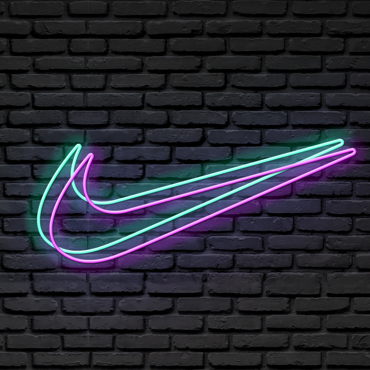 SWOOSH logo neon